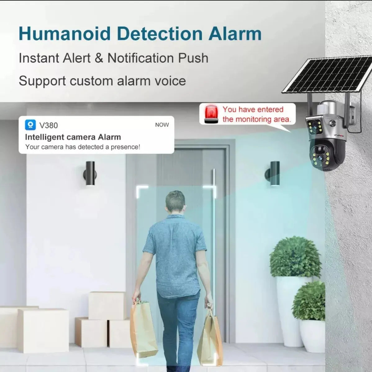 Cámara de Seguridad Inalámbrica 4G Explore Smart Home V380 Pro VCS09-G-H-LA