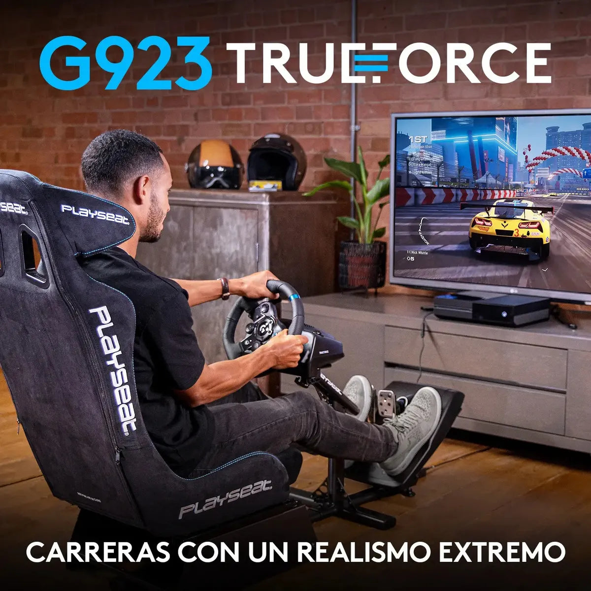 Volante de Carreras y Pedales Logitech G923 TrueForce