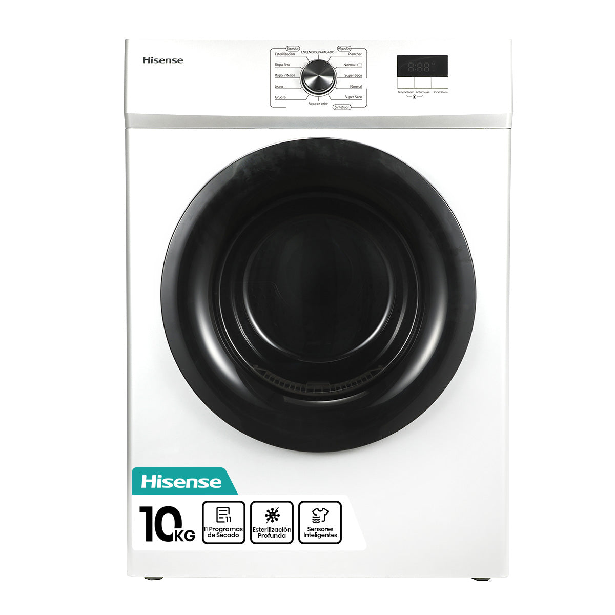 Secadora Hisense DV1W1001UW 10 kg, Blanco