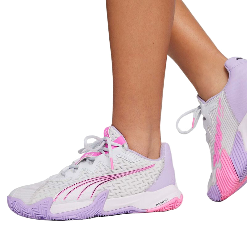 Zapatillas Nova Elite Puma Silver Mist-Blanco-Vivid Violet 37.5 Femenino