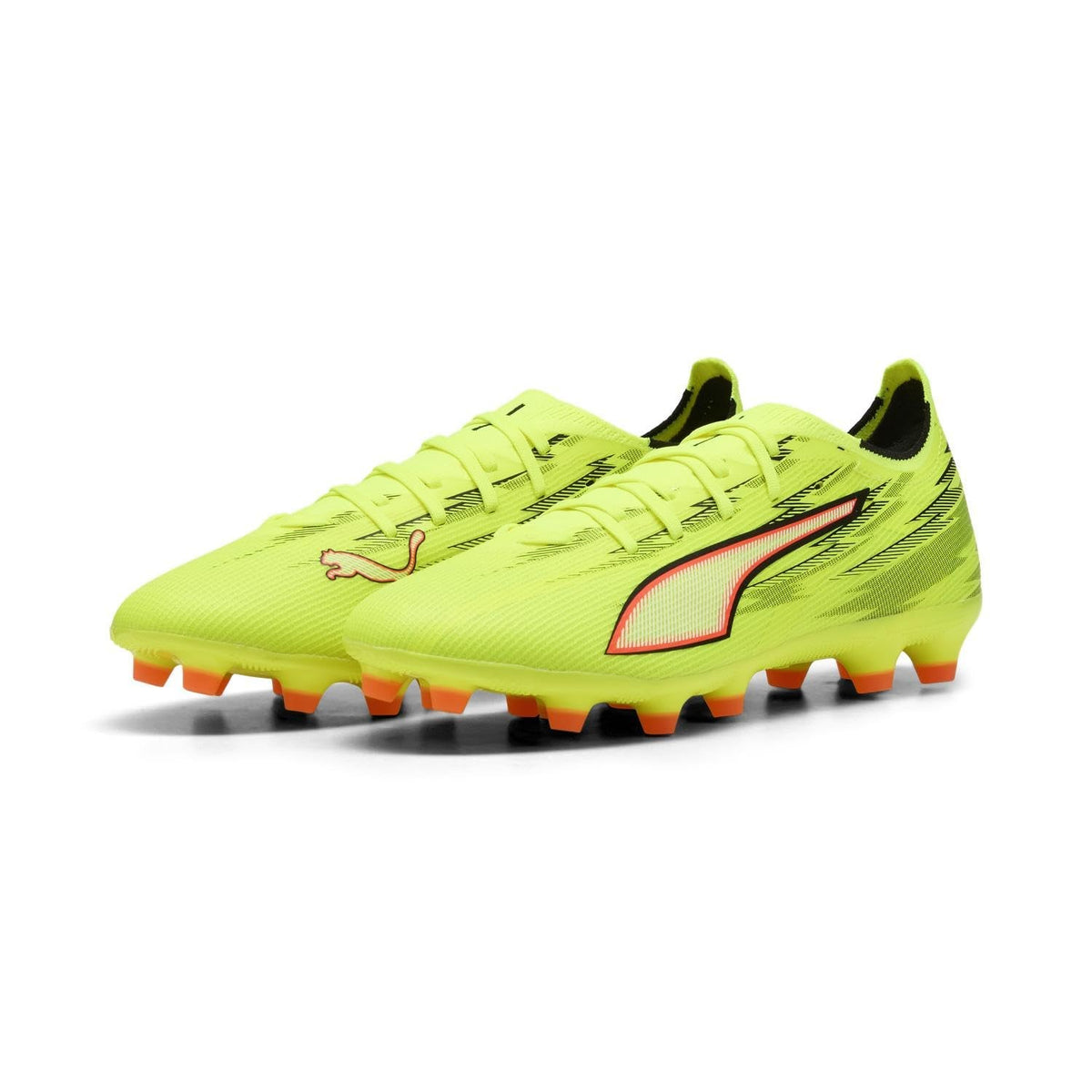 Zapatos de Fútbol Puma Ultra 6 Match FG/AG – Verde Fosforescente, Talla 40