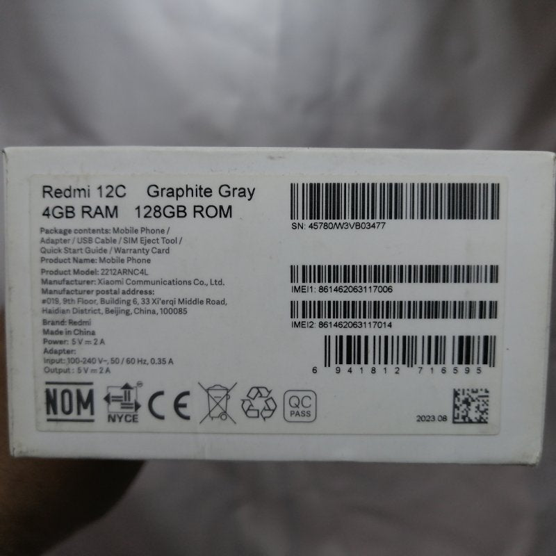 Celular Xiaomi Redmi 12C Graphite Gray Ram: 4Gb / Rom: 128Gb