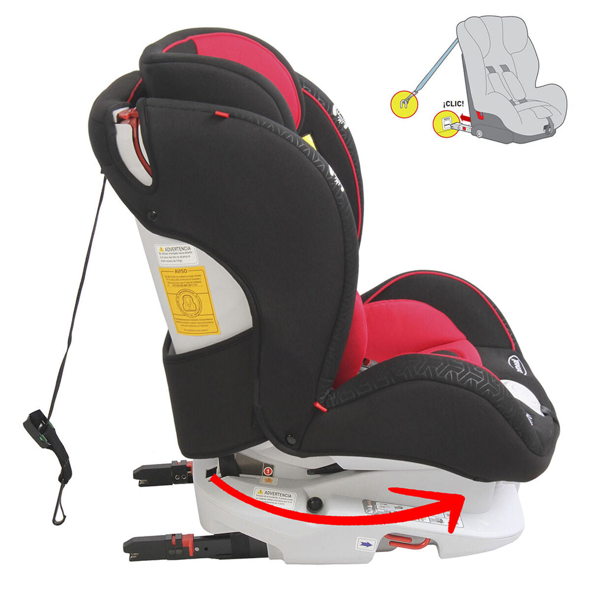 Silla De Auto Bebesit Conovoy  Mk 688 Negro Rojo 25 Kl