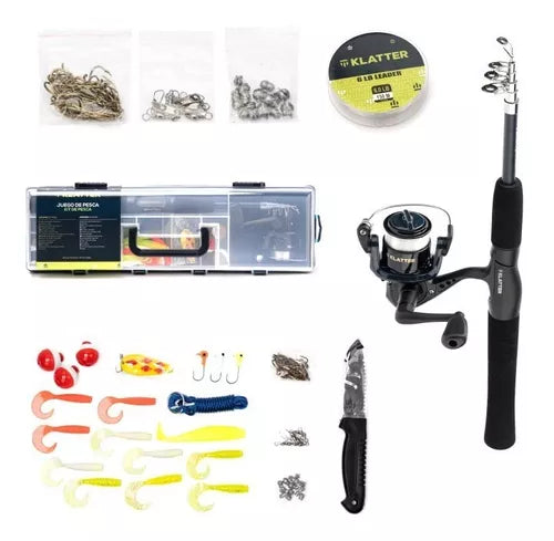 Juego De Pesca Klatter Con Estuche 90 Pieza