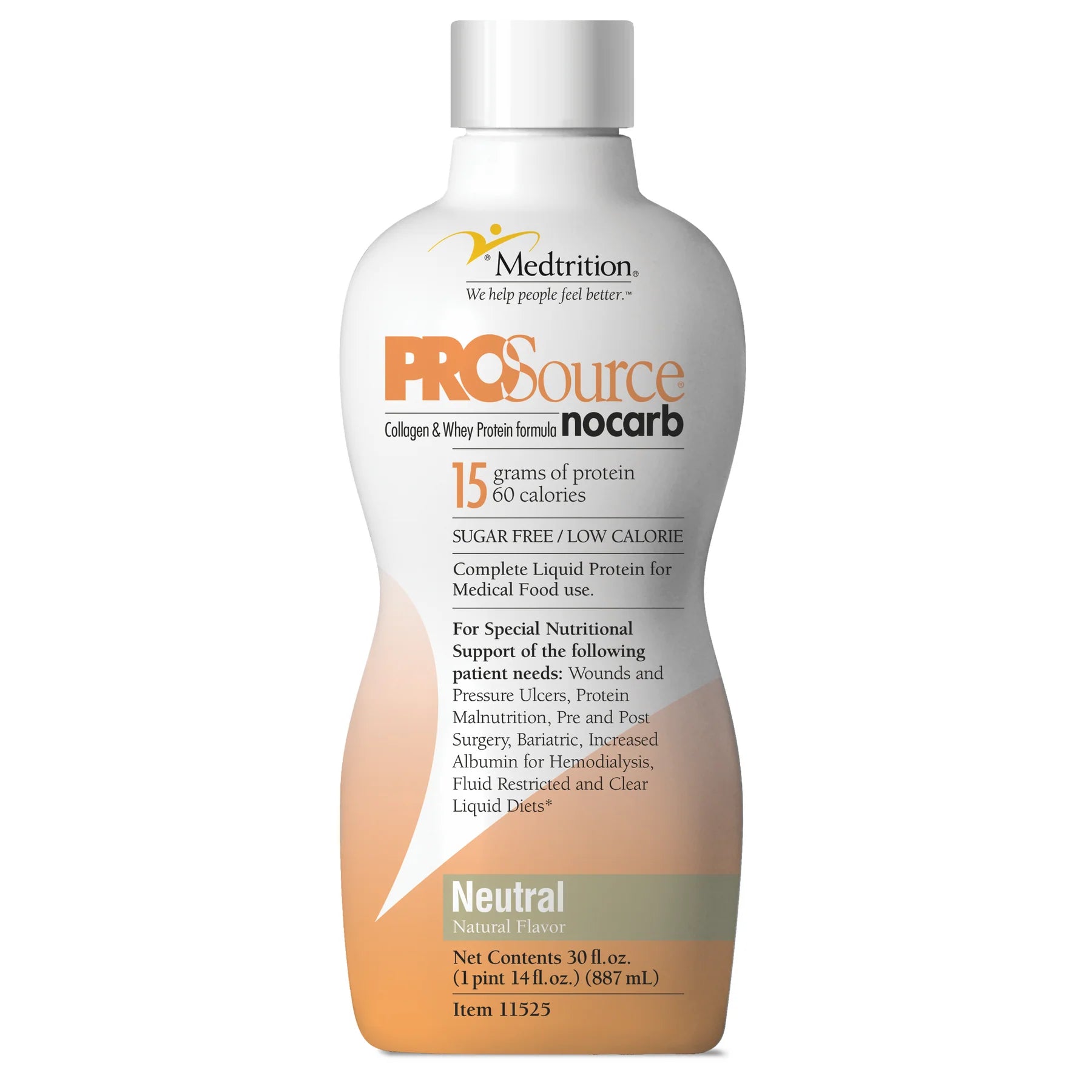 Proteína Liquida Prosource Nocarb Medtrition Orange Creme 887 Ml