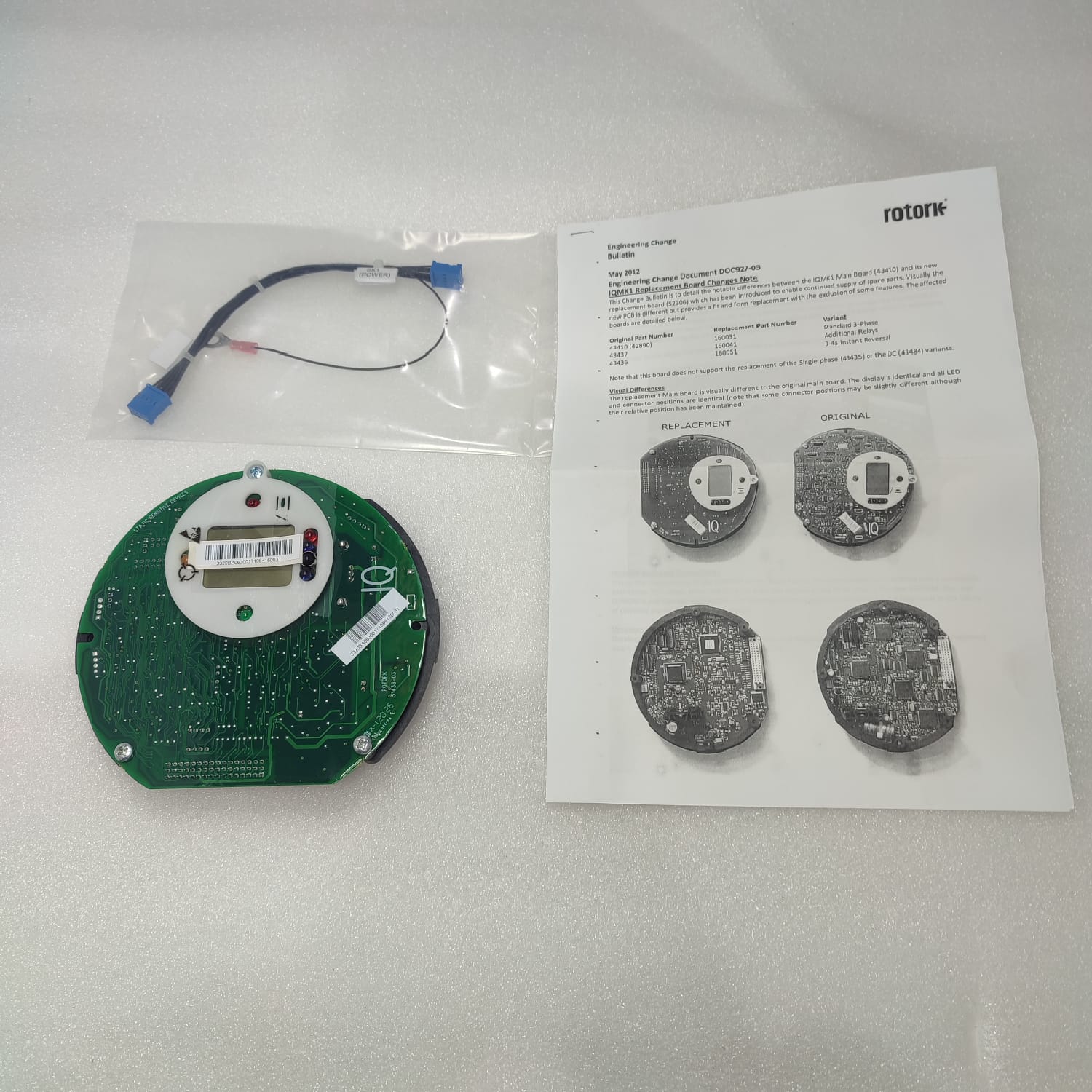PLACA DE BASE PRINCIPAL PARA ACTUADOR IQ DE MODULO 6 (51438-03) + TELAR DE CABLEADO 43861 ROTORK