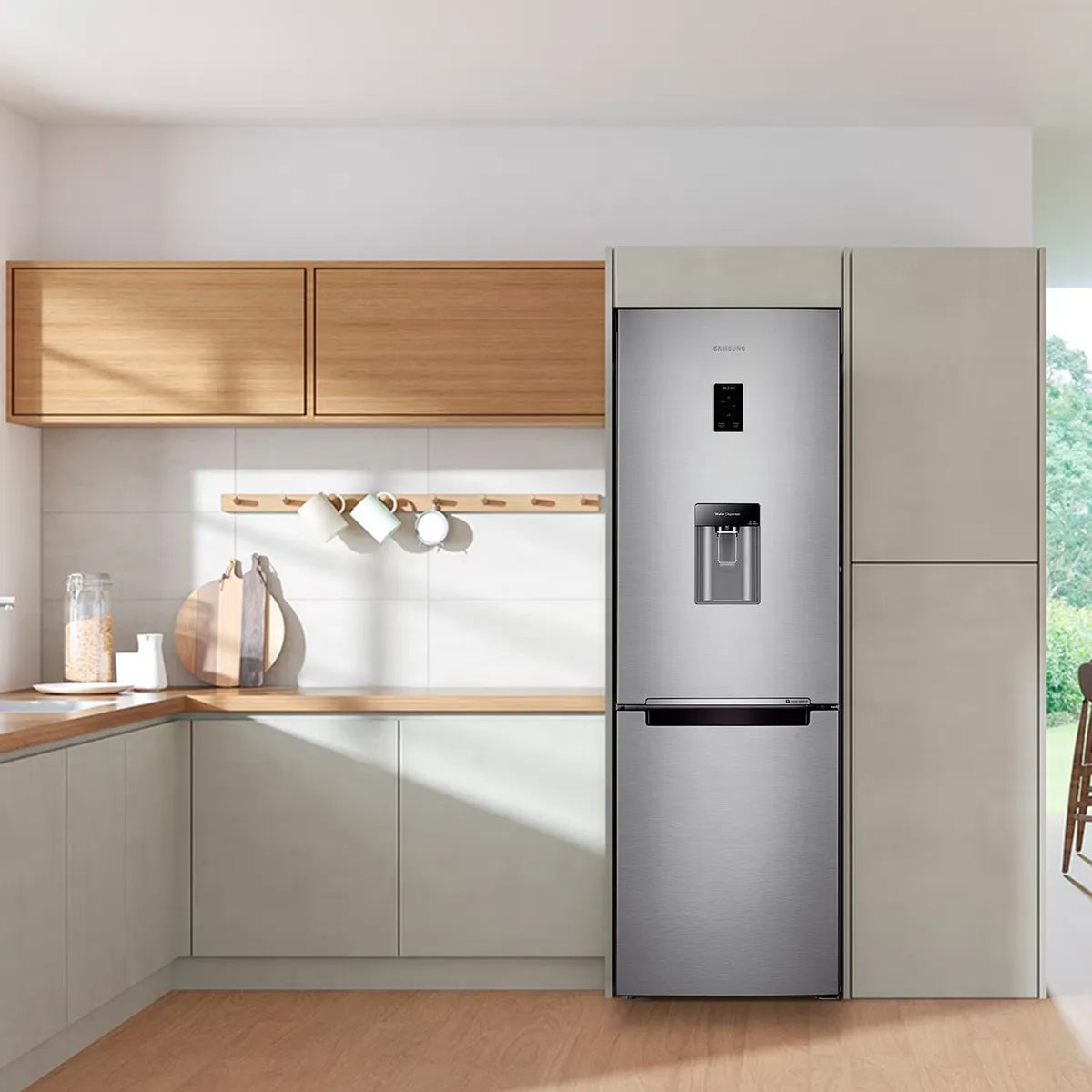 Refrigerador Bottom Freezer Samsung RB33J3830SA 338 Litros, Plateado