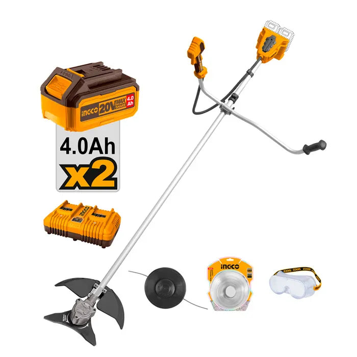 Desbrozadora Y Recortadora De Hilo Inalambrica Inc-Co Cstli202522 Amarillo 40 V (20 V + 20 V)