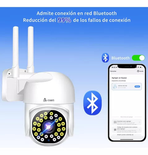 Pack Camara Exterior Ation 360° Wifi 28 Leds Hd 2 Unidad