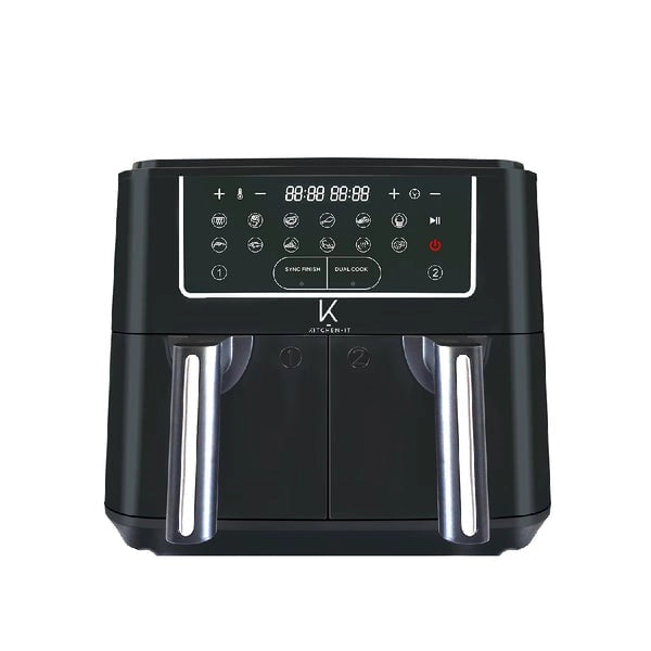 Freidora de Aire Kitchen IT Dual Doble Canasta Independiente 9 Litros