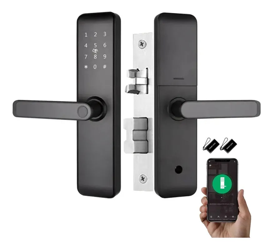 Cerradura Huella Digital Generico Intelligent Lock 610 Y 620 Negro