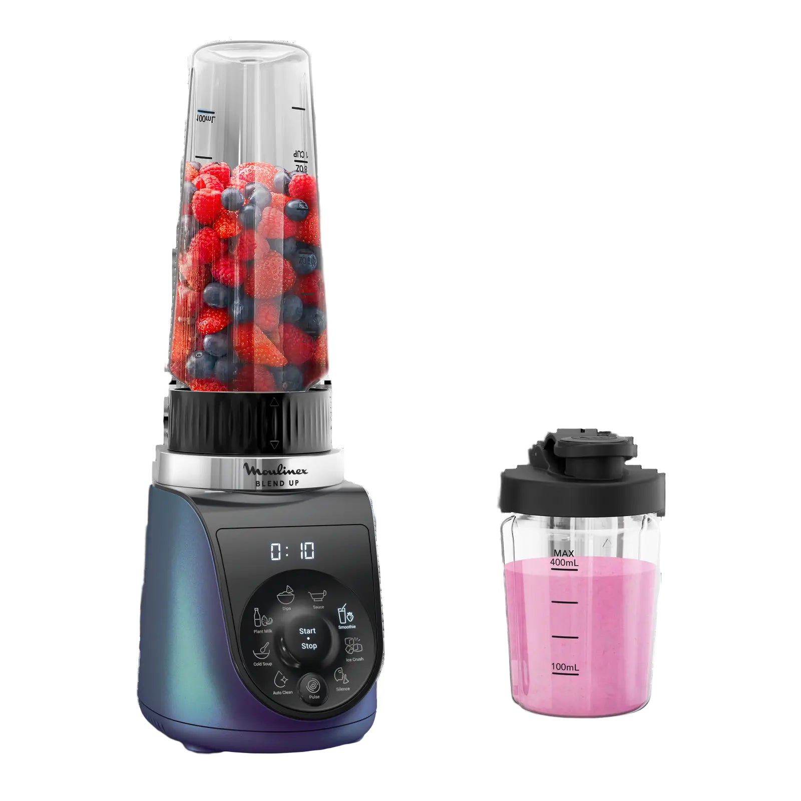 Licuadora Personal Moulinex Blend Up Negro 700+400 Ml