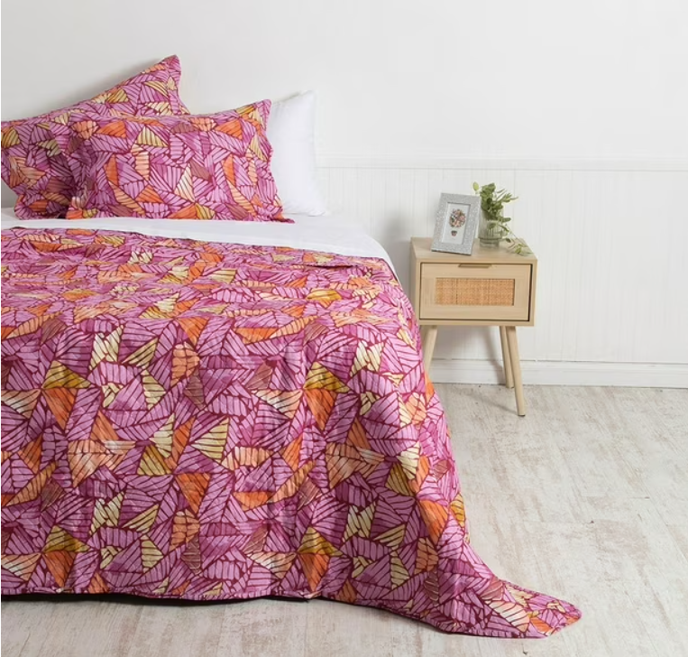 Cobertor De Cama Mashini Cordoba Morado 1.5 Plazas