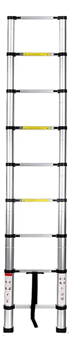 Escalera Telescópica de Aluminio IngShouse 2.6 m con 9 Peldaños y Capacidad 150 kg