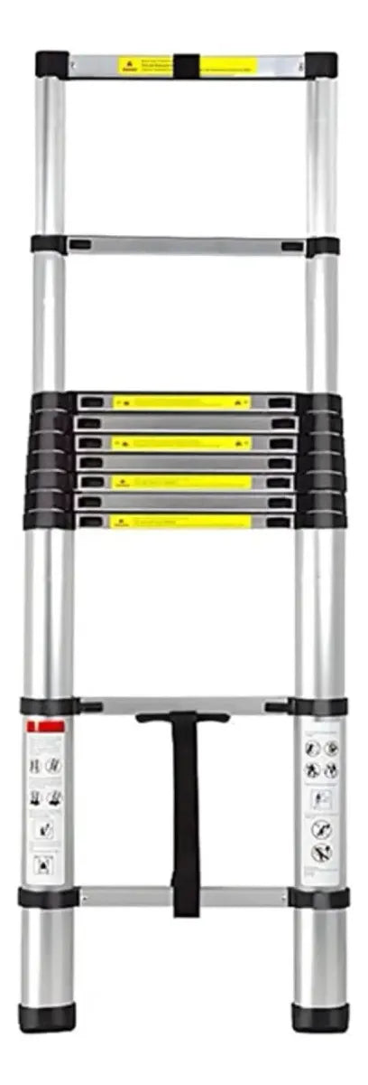 Escalera Telescópica de Aluminio IngShouse 2.6 m con 9 Peldaños y Capacidad 150 kg