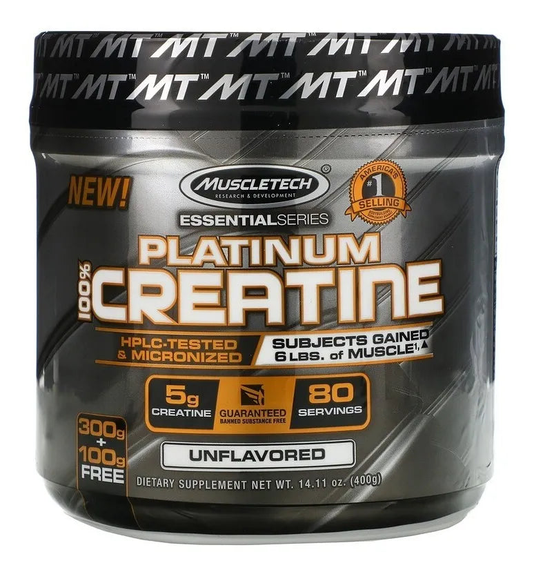 Creatina 100% Muscletech Sabor Muscletech, Sin Sabor 400 G