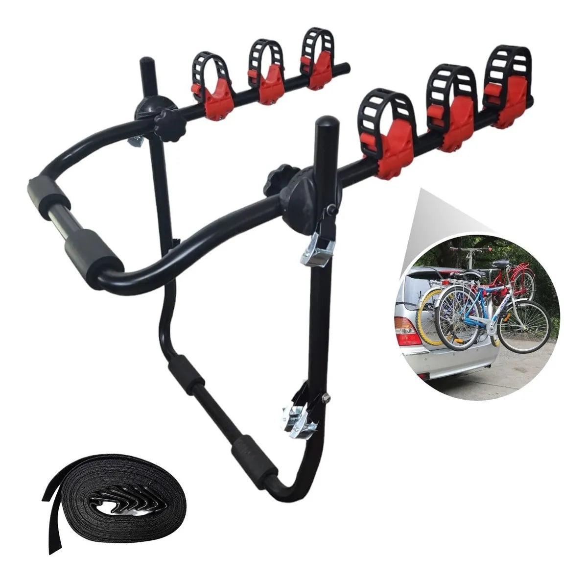 Soporte Porta 3 Bicicletas Mm Negro