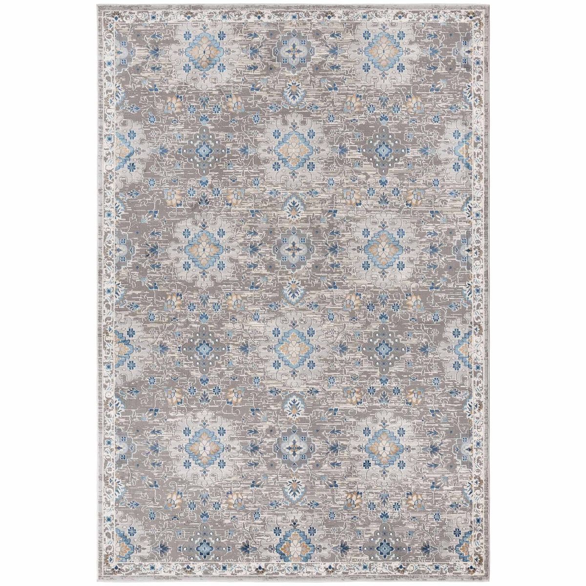 Alfombra Bergen B Rugs Turco Gris y Azul 160x230 cm