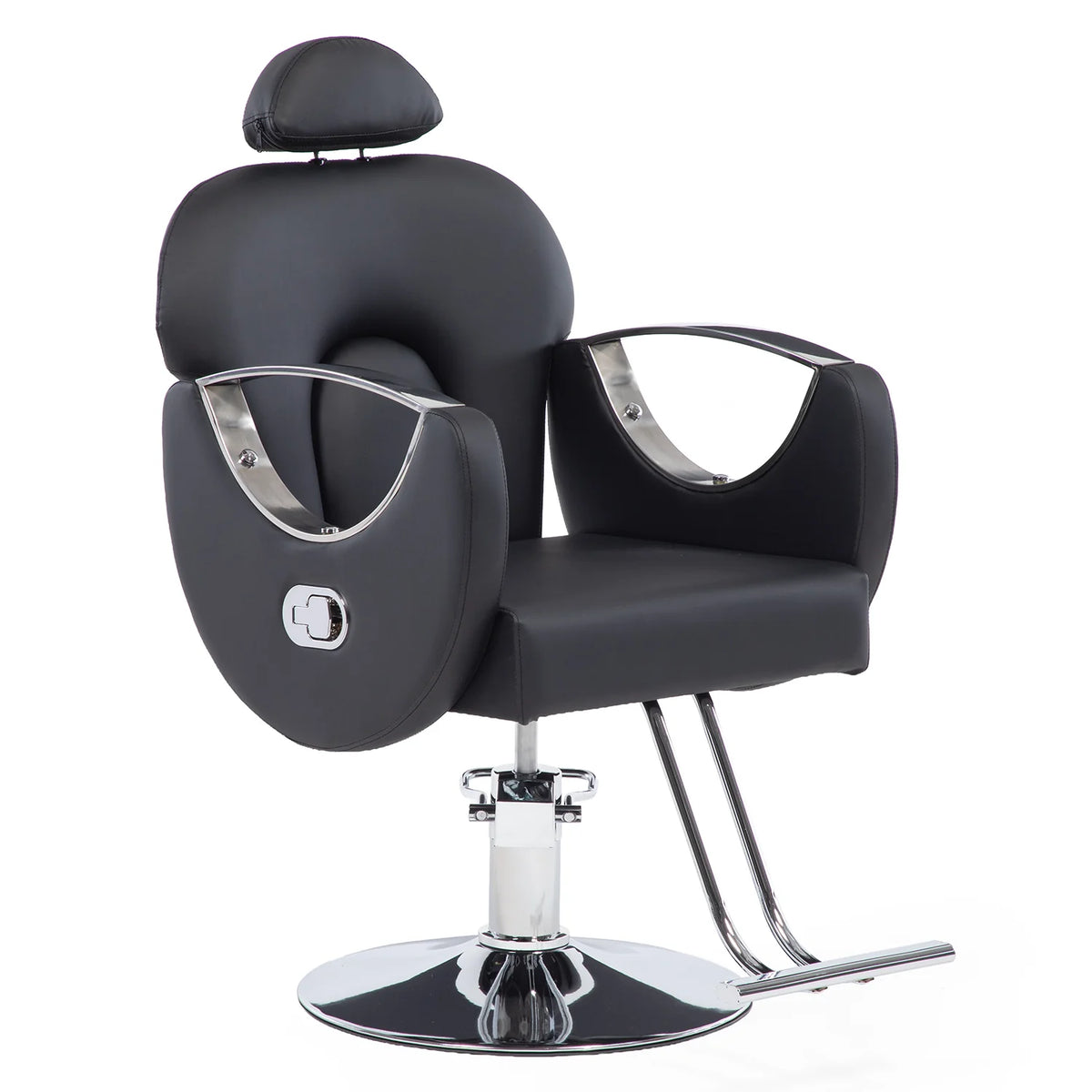 Silla de Peluquería Hidráulica Reclinable Imposalon Negra