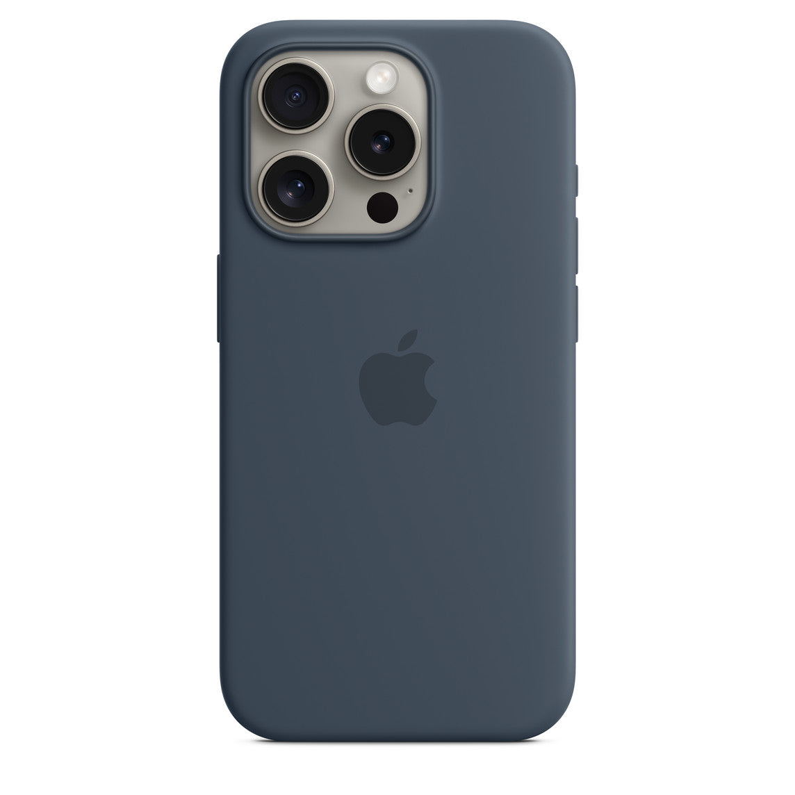 Funda Silicona Apple Iphone 15 Pro Azul Tempestad