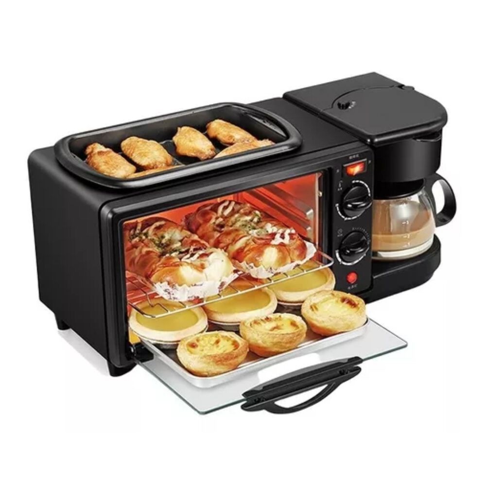 Maquina De Desayuno Vida Amor 3 En 1 Multifuncional Negro
