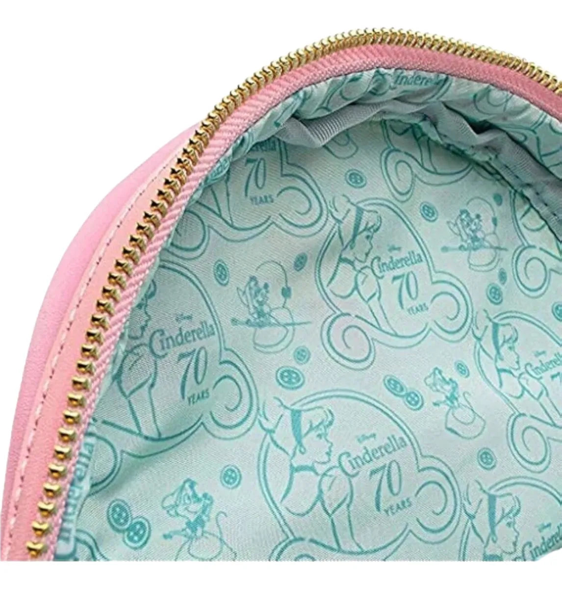 Mochila Pequeña Disney Loungefly Cenicienta + Bolsa De Regalo Rosa