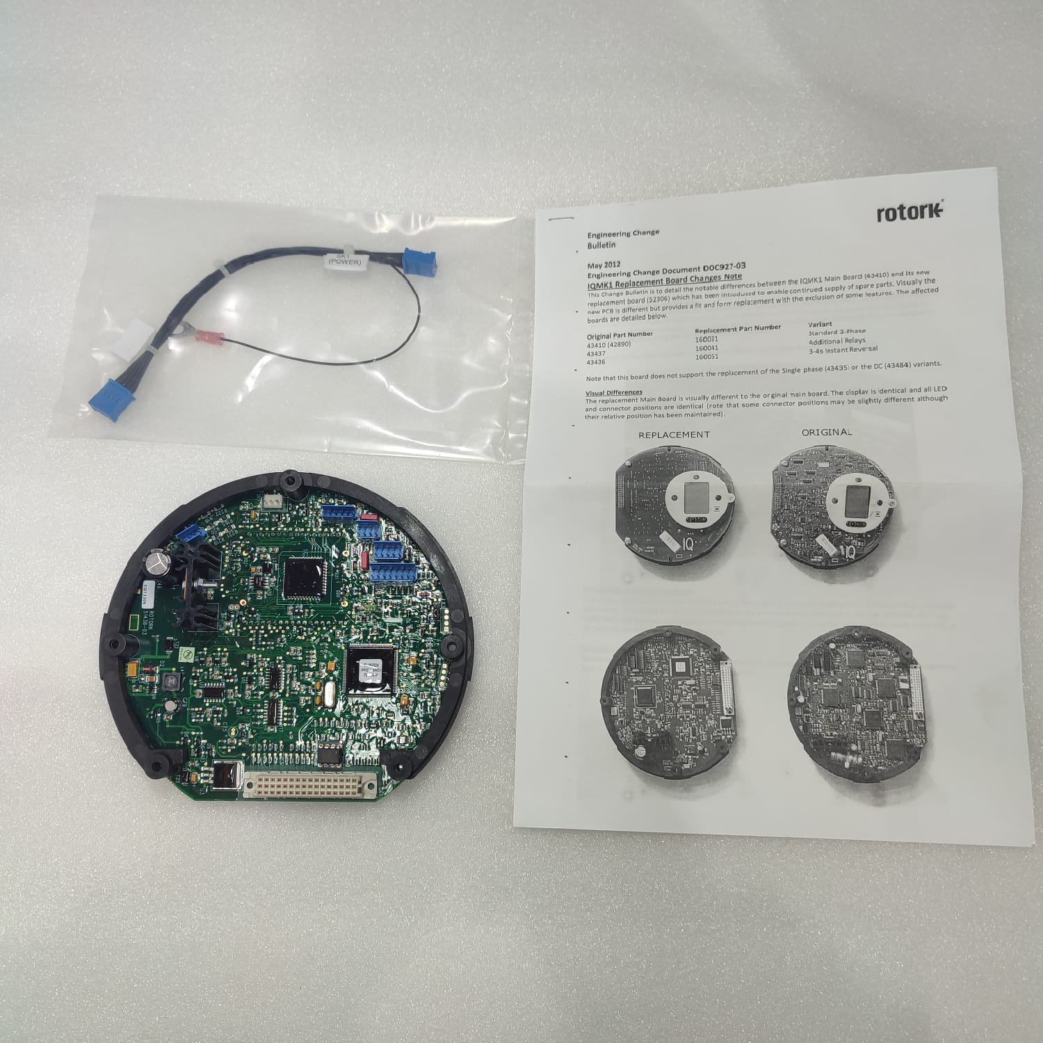 Placa de base principal para actuador IQ de modulo 6 (51438-03) + Telar de cableado 43861 ROTORK