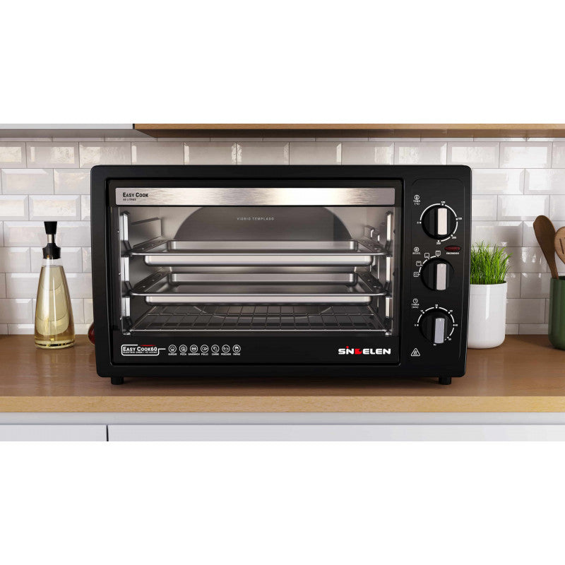 Horno Eléctrico Sindelen HE-600 NG Easycook 60N Negro 60 Litros/ 1850W