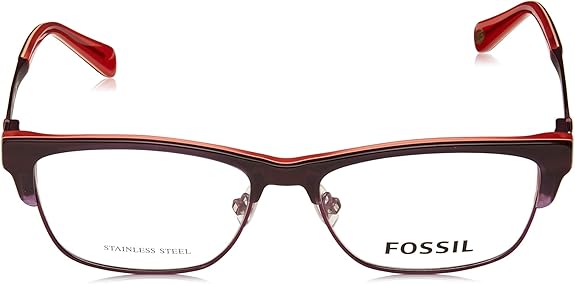 Armazón Oftálmico Lentes Fossil 7026 Rojo Femenino