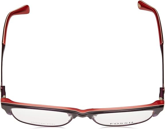 Armazón Oftálmico Lentes Fossil 7026 Rojo Femenino