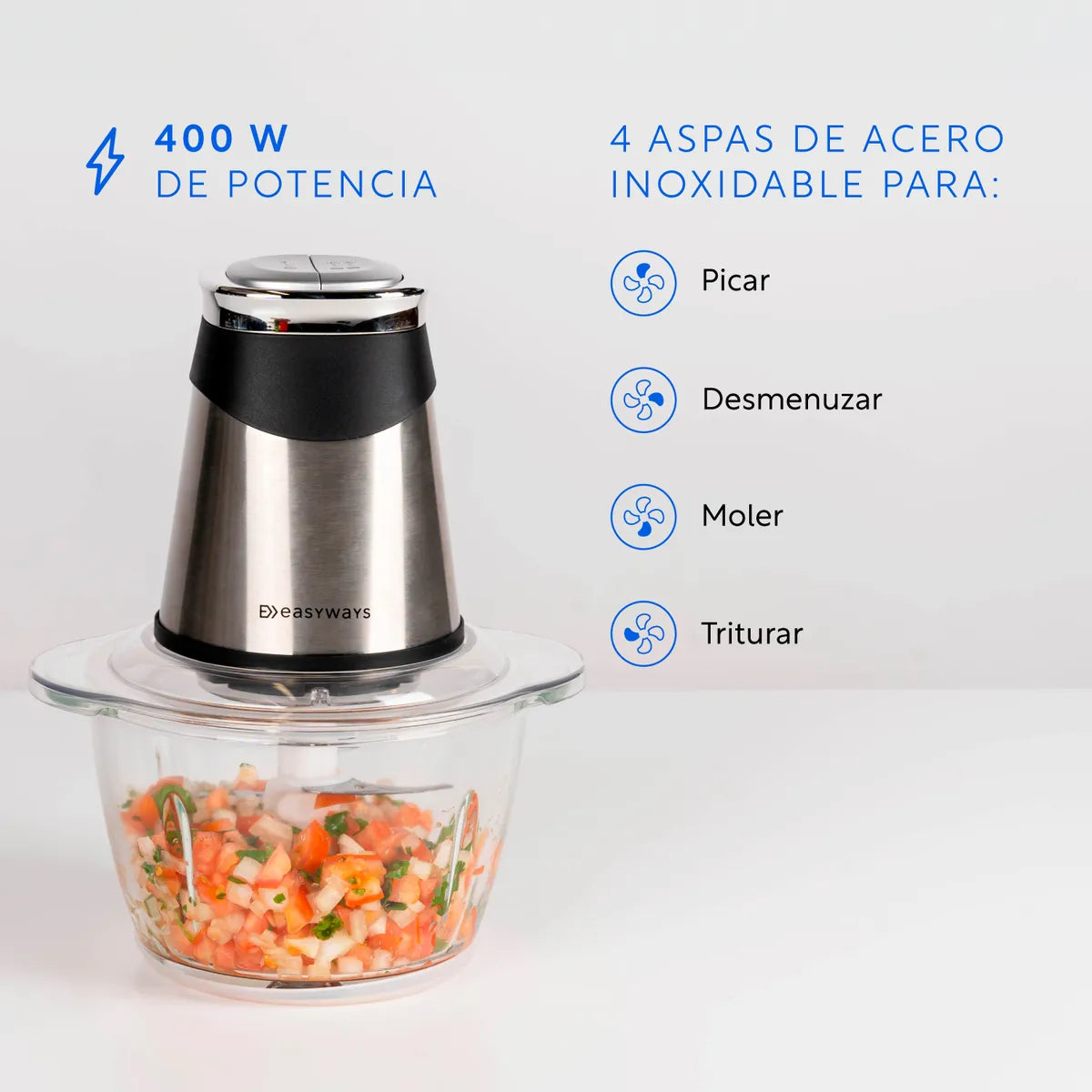Picadora Easyways Power Cutter 1.2 Litros