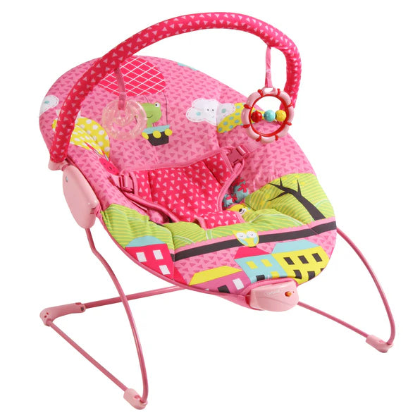 Mecedora Vibradora 2 En 1 Bebesit Bouncer Rosado 0 A 12 Meses
