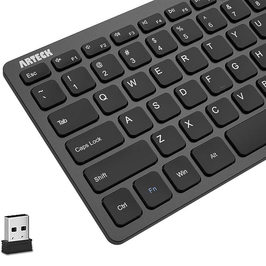 TECLADO 2.4 USB ARTECK HW 197 NEGRO