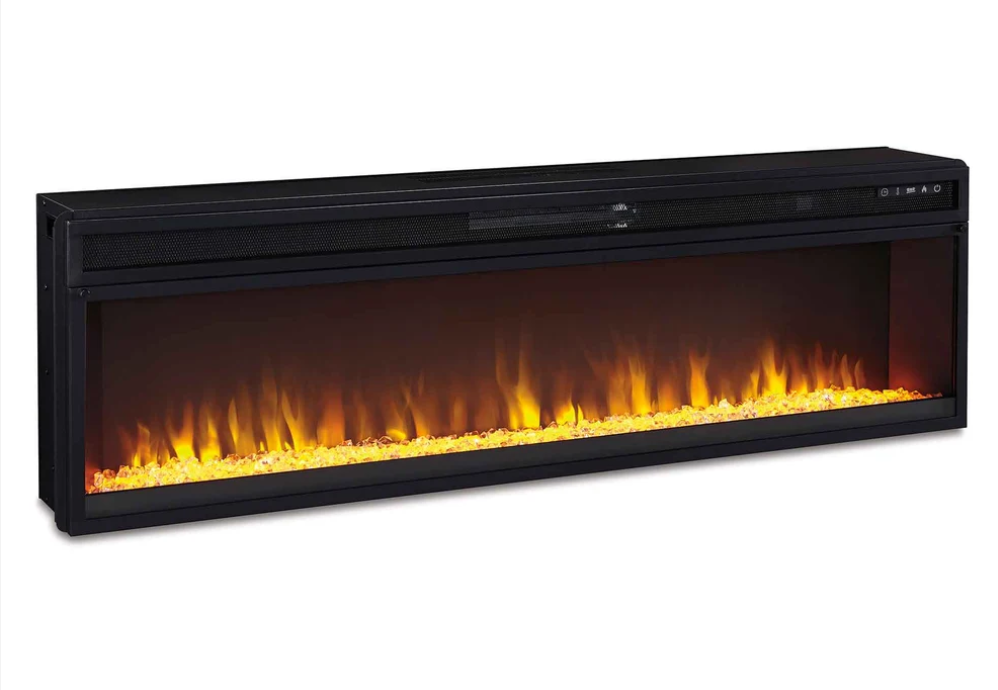 Chimenea Eléctrica Inserto Rack TV Asheley W100-22 Negra