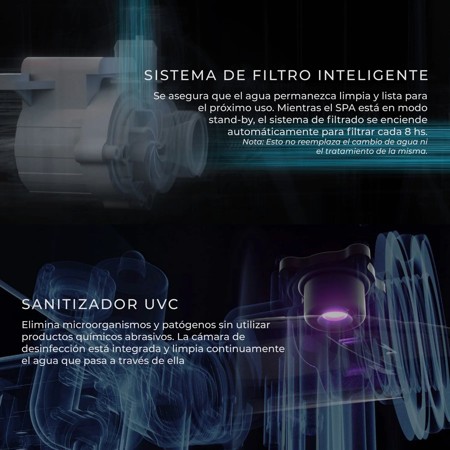 Hot Tub Spa Portátil MSPA MONO ECO 8 Frame WiFi F-MO082WE, Cafe