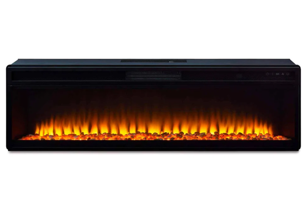 Chimenea Eléctrica Inserto Rack TV Asheley W100-22 Negra