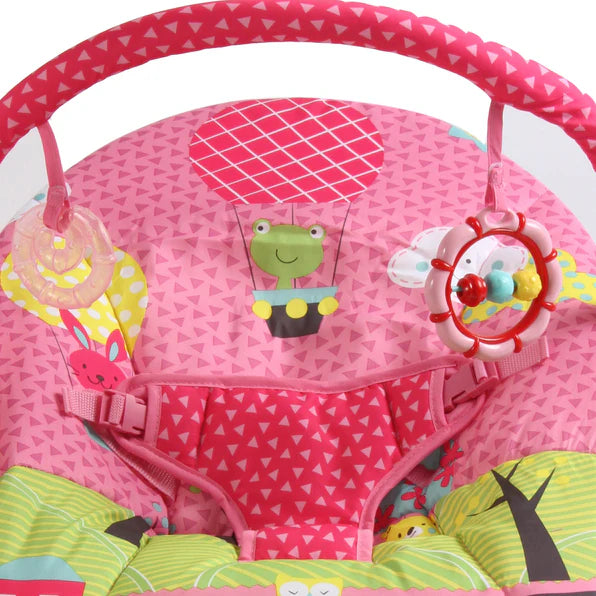 Mecedora Vibradora 2 En 1 Bebesit Bouncer Rosado 0 A 12 Meses