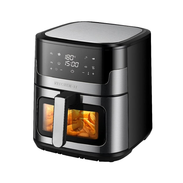 Freidora de Aire Kitchen-it Luxe Acero Inoxidable 8 Litros