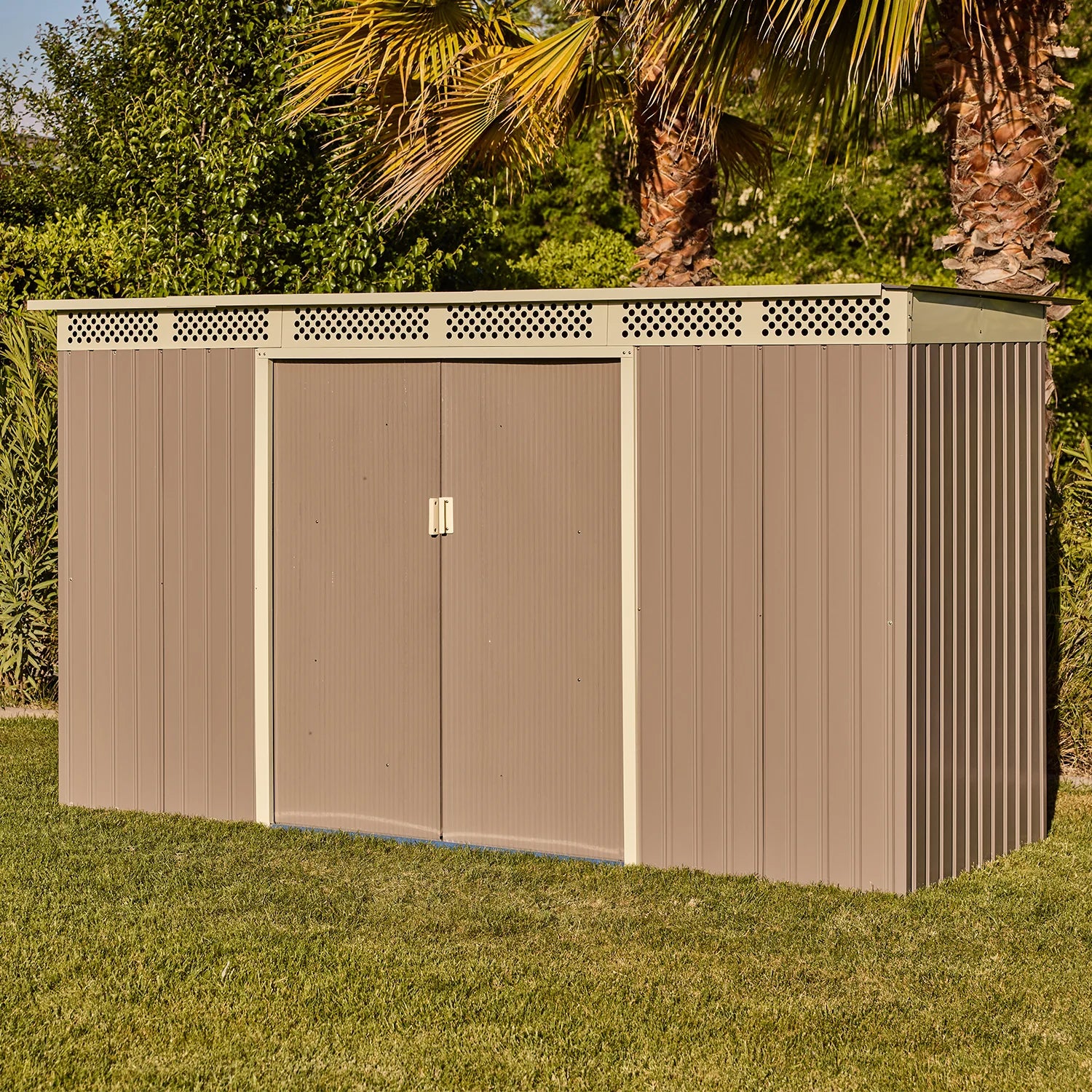 Bodega de Jardín Halten Modelo Bellac 343x184x142 cm, Beige