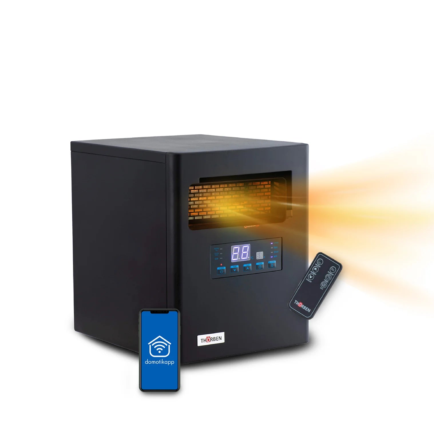 Estufa Infrarroja Thor Smart 1500 Wifi Thorben Green 1500 Wifi Negro