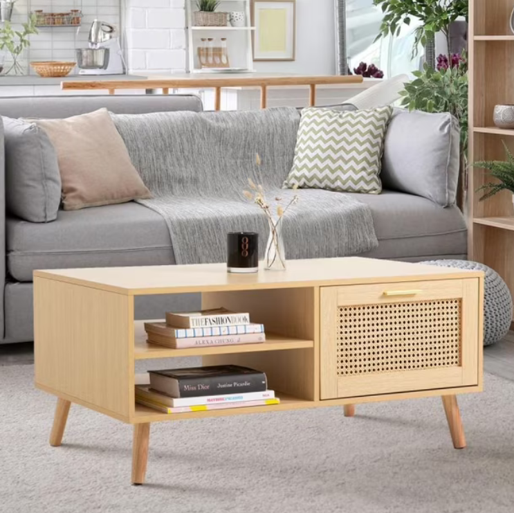 Mesa de Centro Rattan LFBR009 3A4 Natural Wood