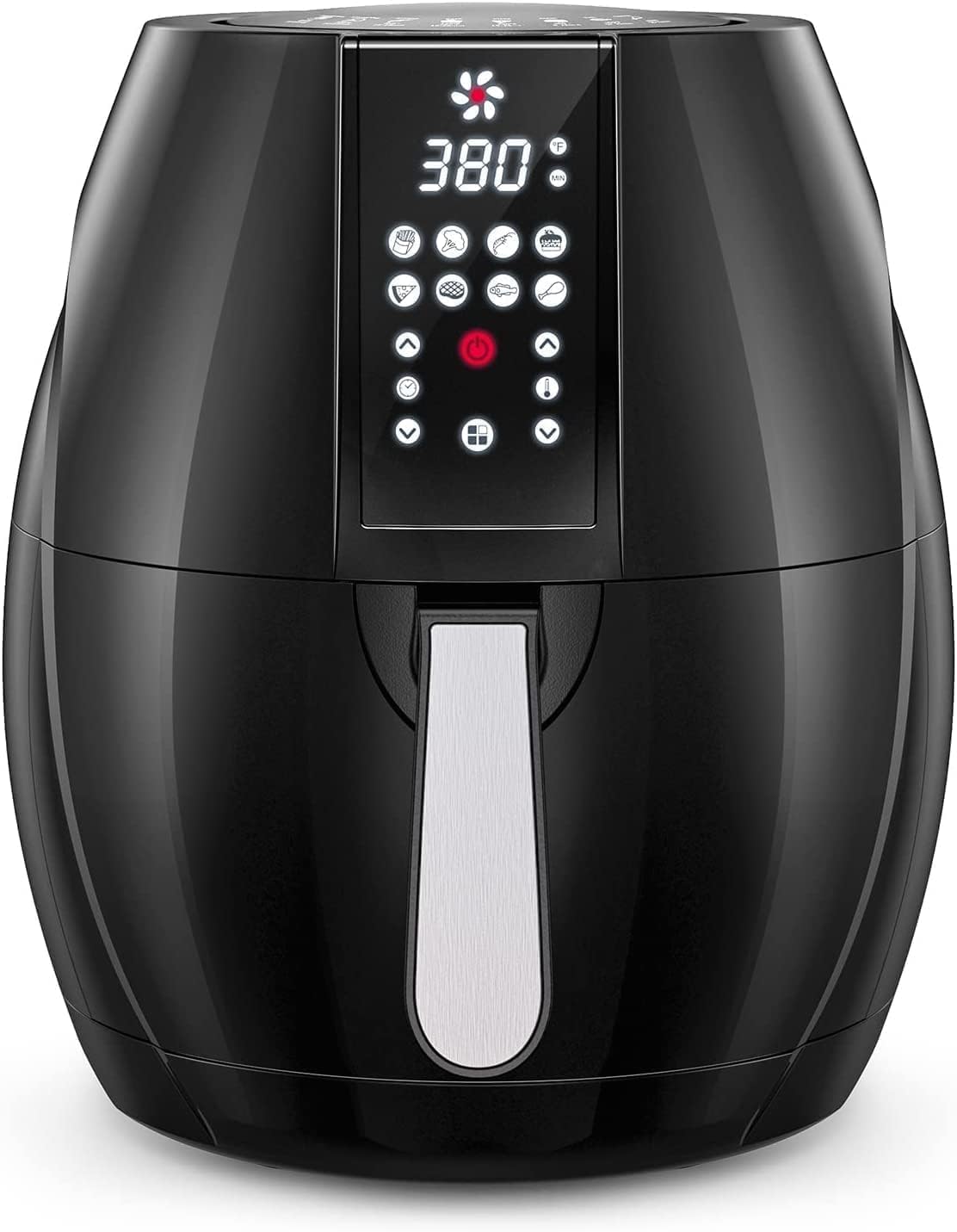Freidora de Aire Sboly KDF-540D-2 Negra 6.3 Qt 180-400°F