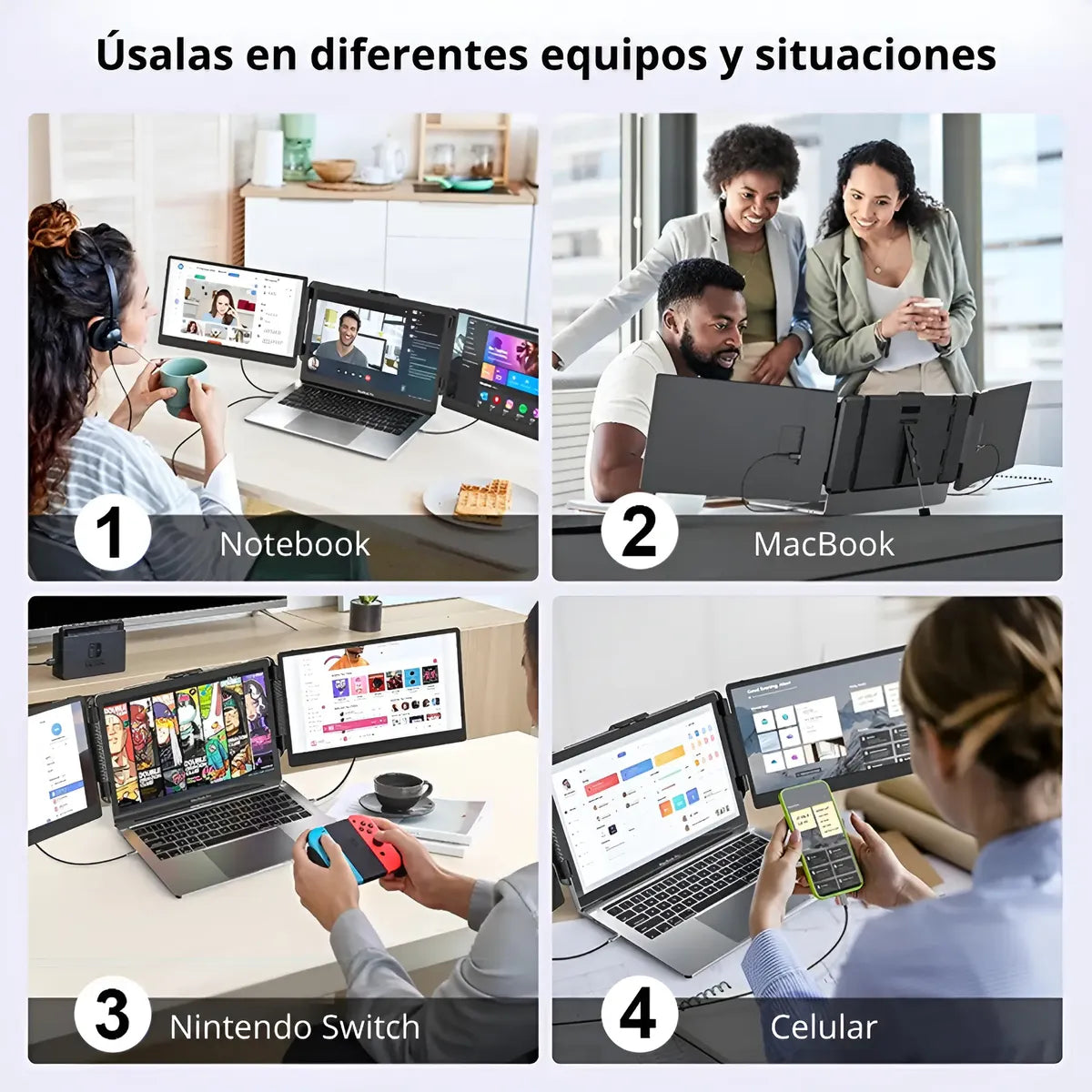 Extensor de Pantalla Doble S2 14" Full HD 1920x1080 60Hz