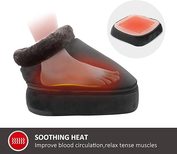 Masajeador De Pie Y Espalda Snailax Sl-522v Con Vibracion 2 En 1 Negro