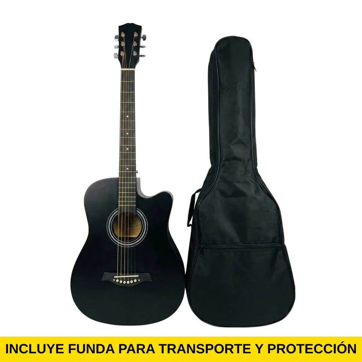 Guitarra Acústica Clásica 38 Pulgadas con Kit Funda y Accesorios