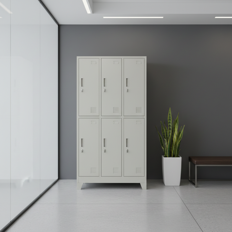 Locker 3 Cuerpos 6 Casilleros IGPRO Blanco 180x90x45cm