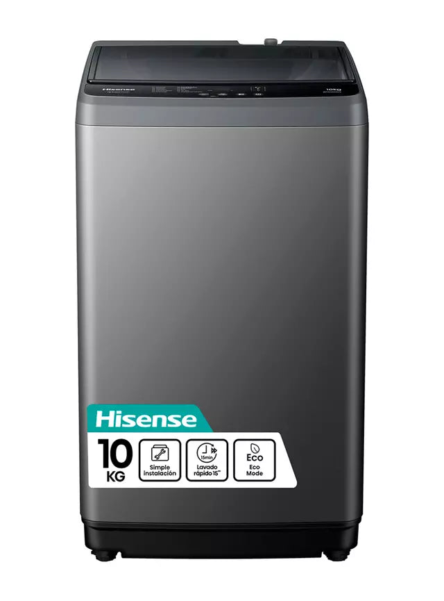 Lavadora Automática Carga Superior Hisense WT1D1030UT 10 kg Gris
