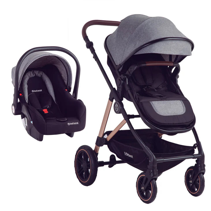 Coche Cuna Travel System Bebesit Neo Gris