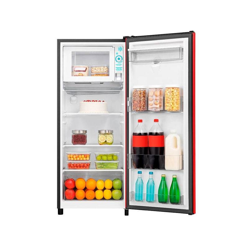 Refrigerador Manual 1 Puerta Hisense Hro179rd / Sistema De Deshielo Manual Rojo 177 Lts
