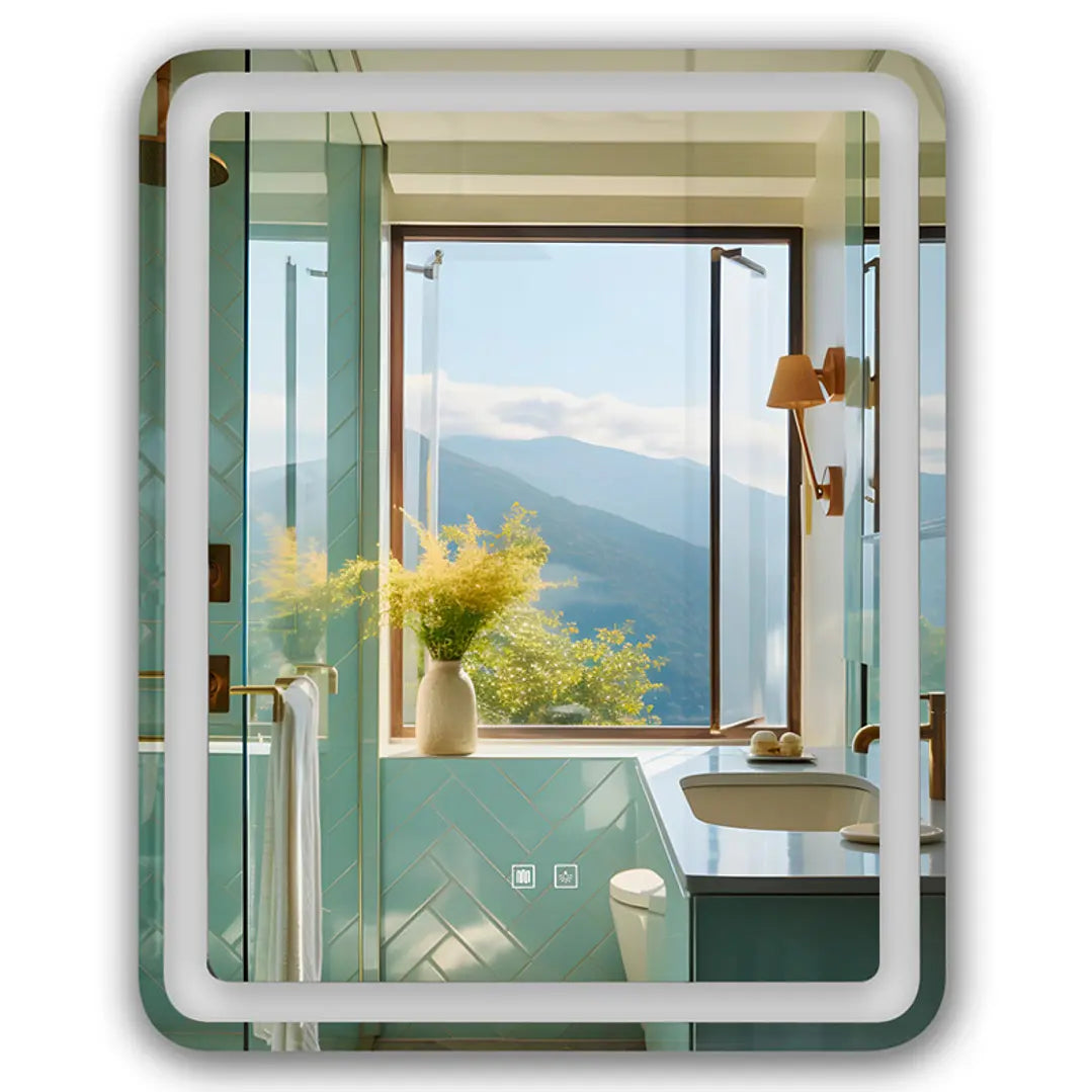 Espejo Led Rectangular Touch Con Antiempañante Joytek Ld 121 80x60cm